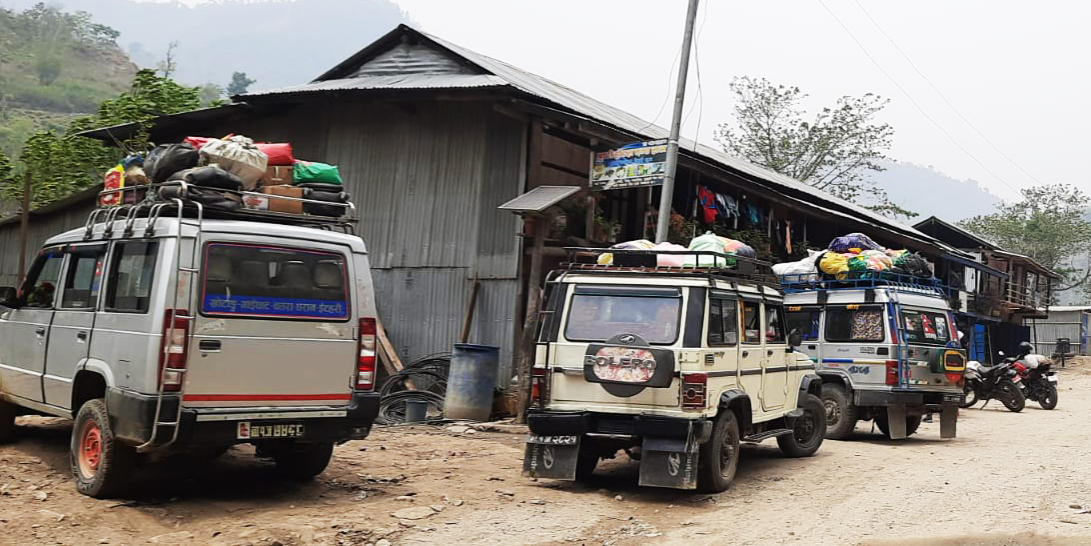 Light vehicles connecting villages with towns