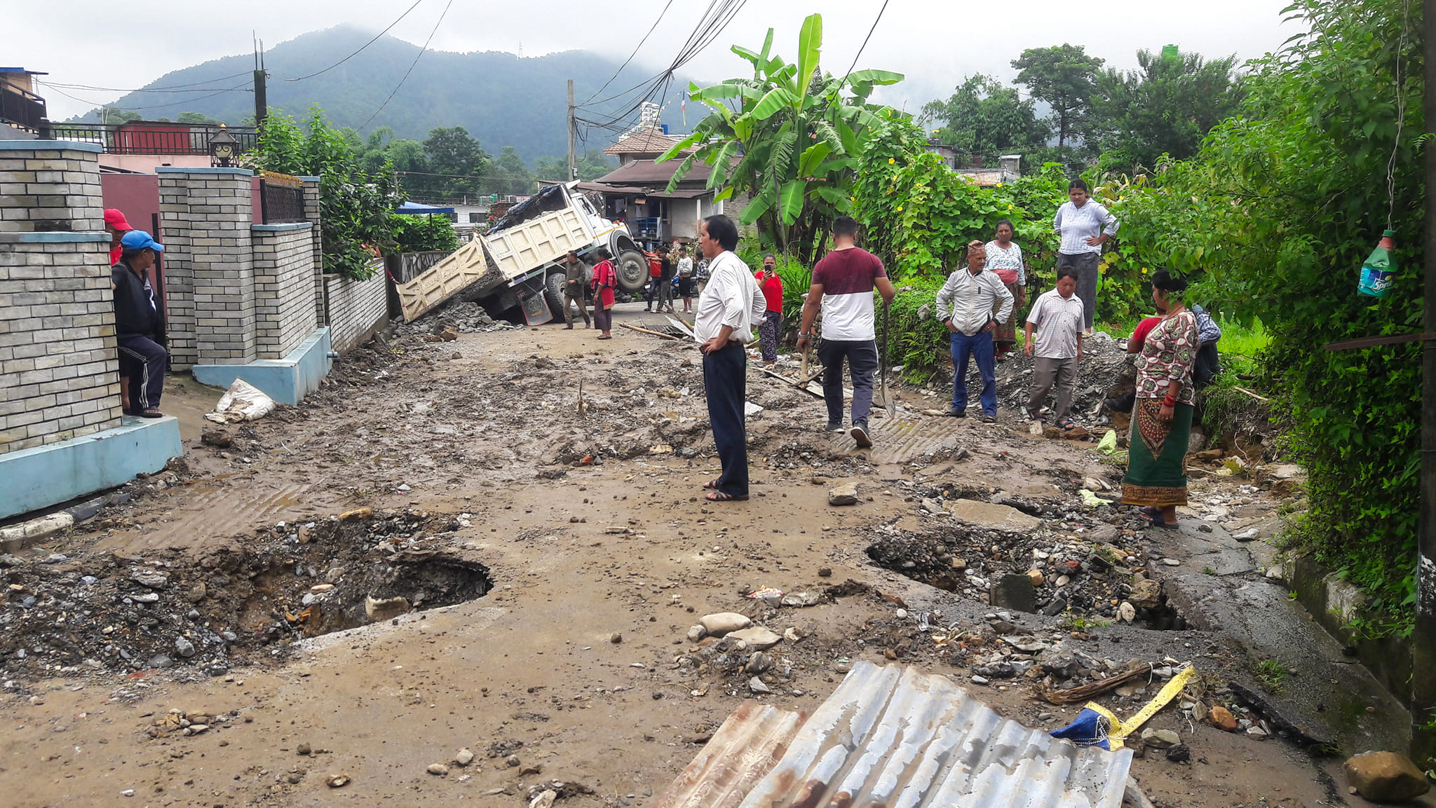 Rain displaces five families in Armala suburbs of Pokhara