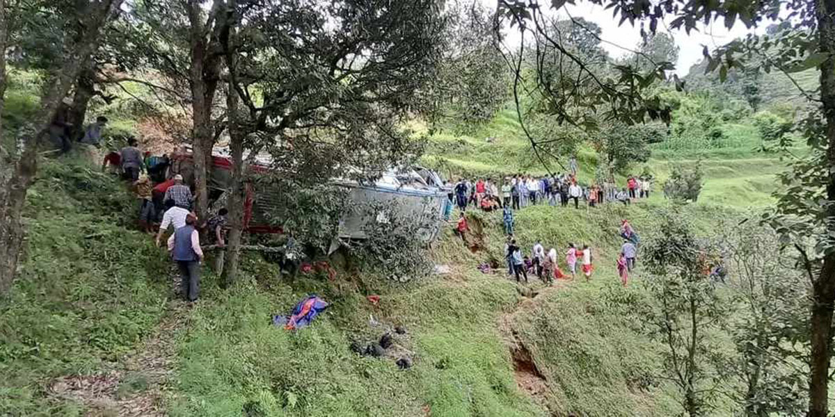 1 dead, 38 injured in Baitadi road accident