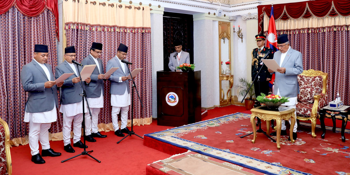 Four Nepali ambassadors sworn in