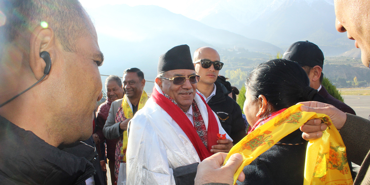 PM Dahal in mountainous Mustang for climate change discussion