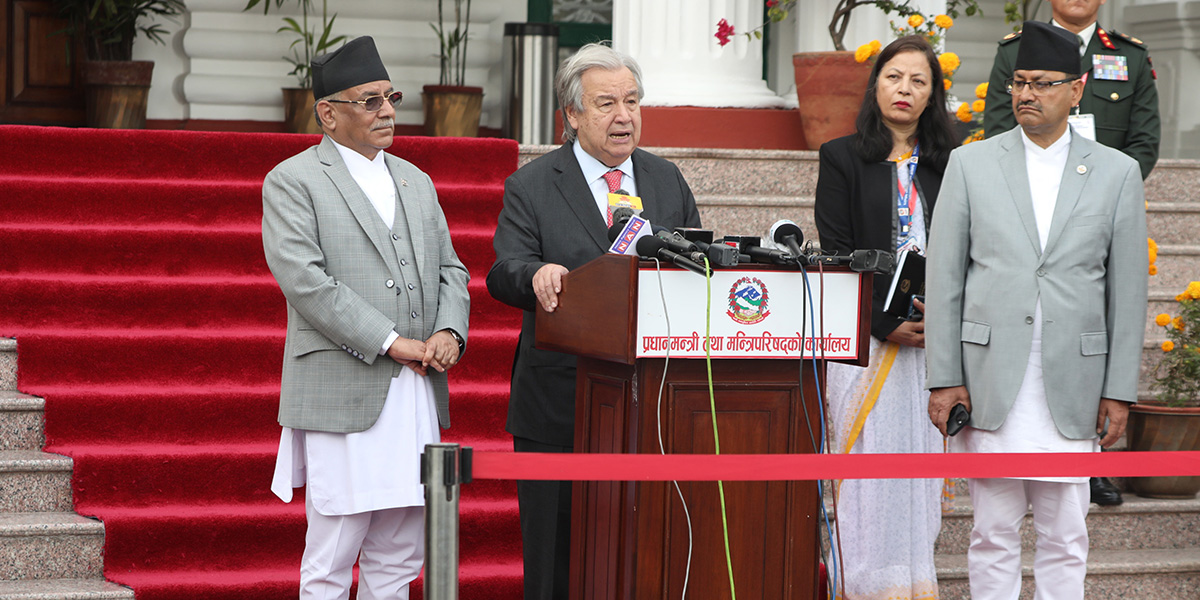 Guterres calls on global community to help Nepal combat climate change