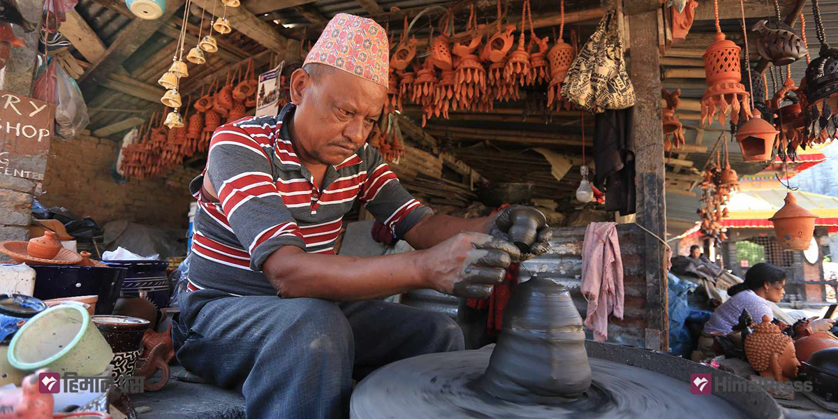 Potters busy preparing clay lamps for Tihar [In Pictures]