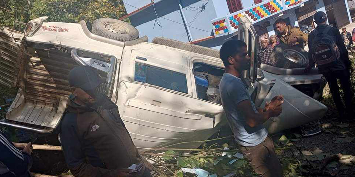 Naugad rural municipality chair, driver injured in jeep accident