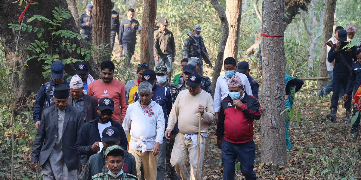 Koshi Chief Minister Karki leads walk to tackle elephant-human conflict