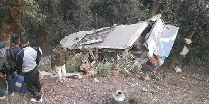 Eight dead, 24 injured in Nisikhola bus accident