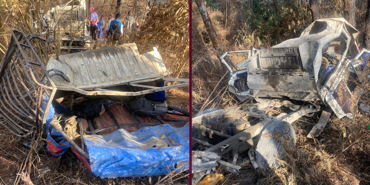 Two dead, 10 injured in Kaski jeep accident