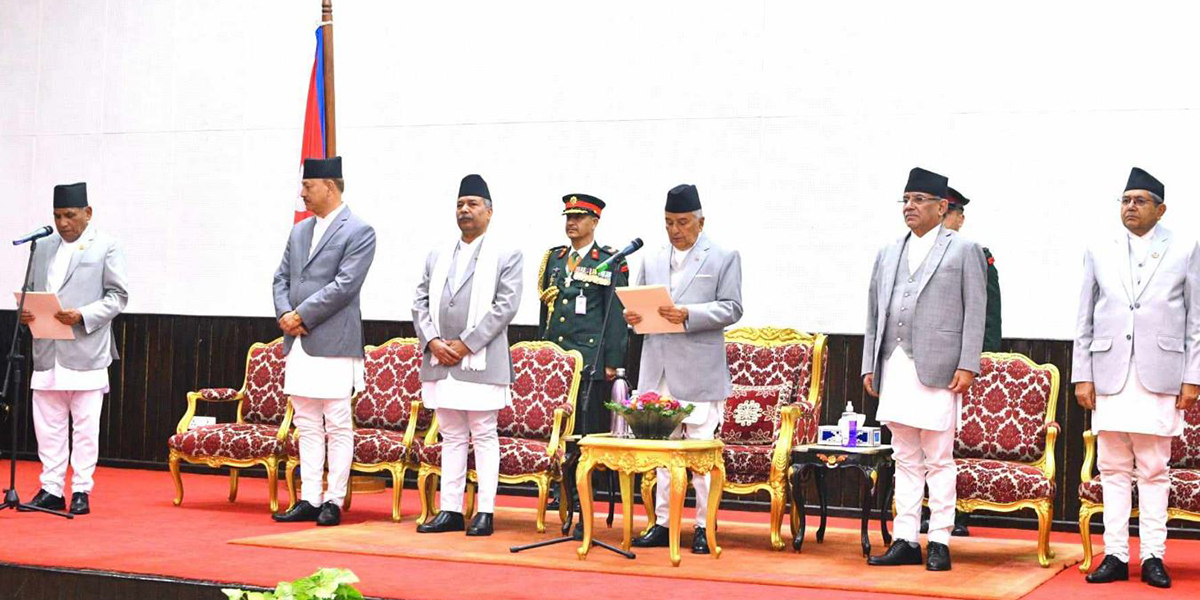 Narayan Dahal sworn in as National Assembly chair