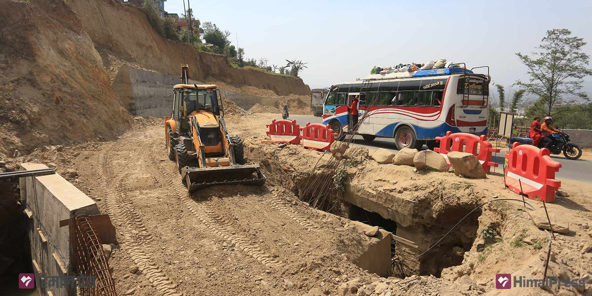 Suryabinayak-Dhulikhel road widening works underway [In Pictures]
