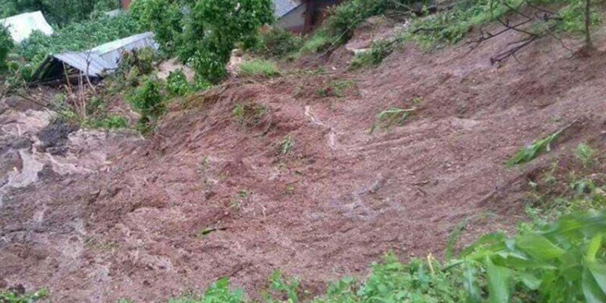 Three houses swept by landslide in Sankhuwasabha