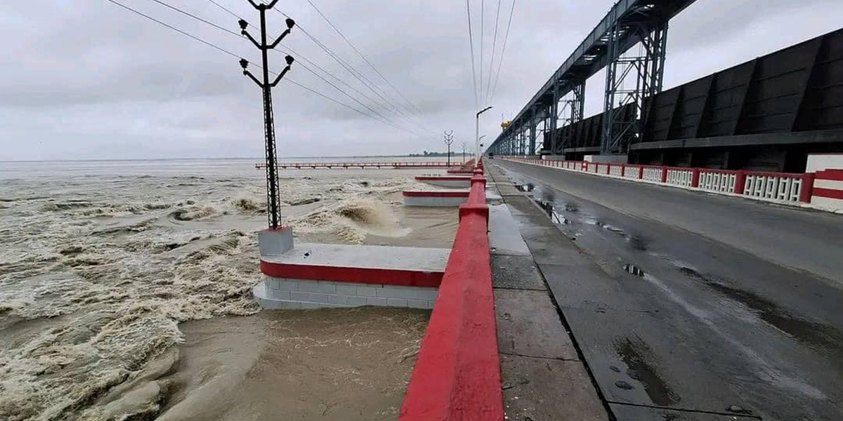 All 56 gates of Koshi Barrage opened as water level in Saptakoshi rises
