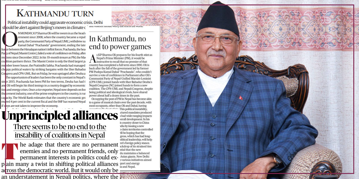 What the Indian press is saying about Oli’s return to power