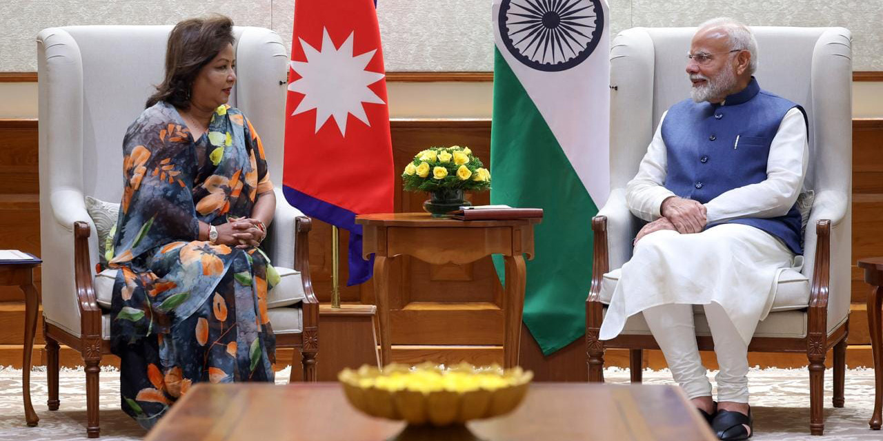 Foreign Minister Deuba meets Indian PM Narendra Modi