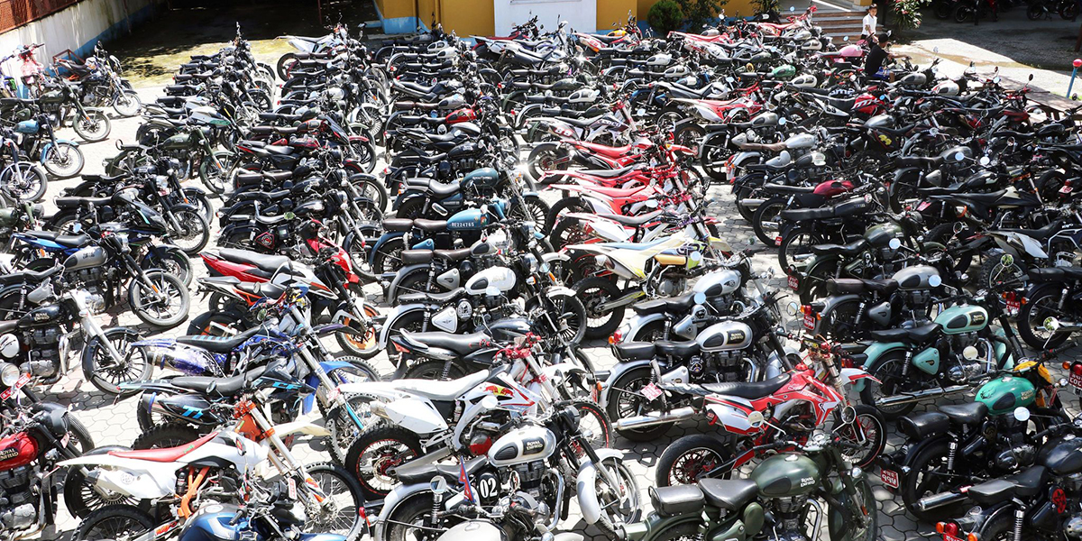 149 modified two-wheelers seized in Pokhara