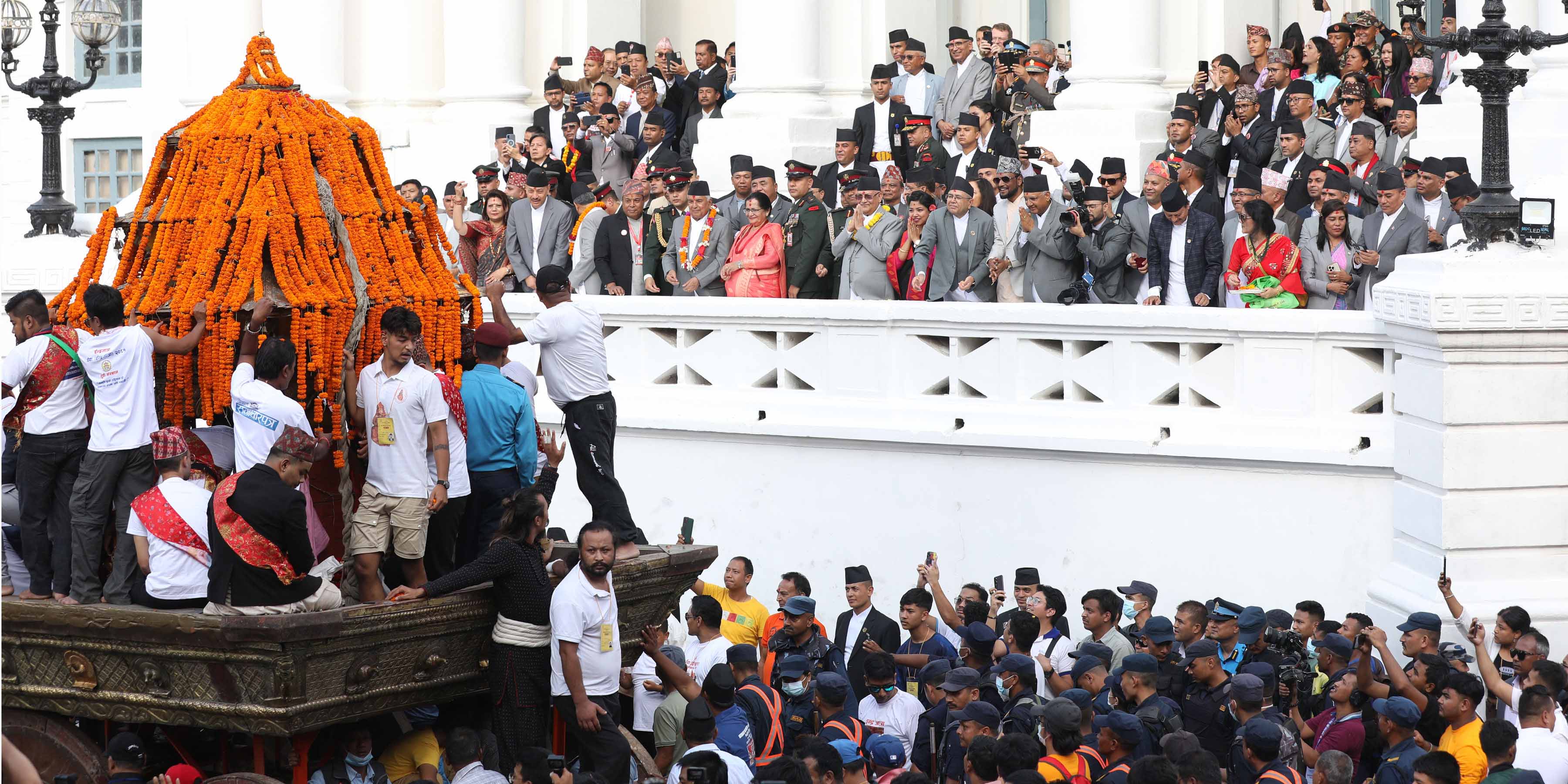 Indra Jatra celebrated in Kathmandu with great rejoicing