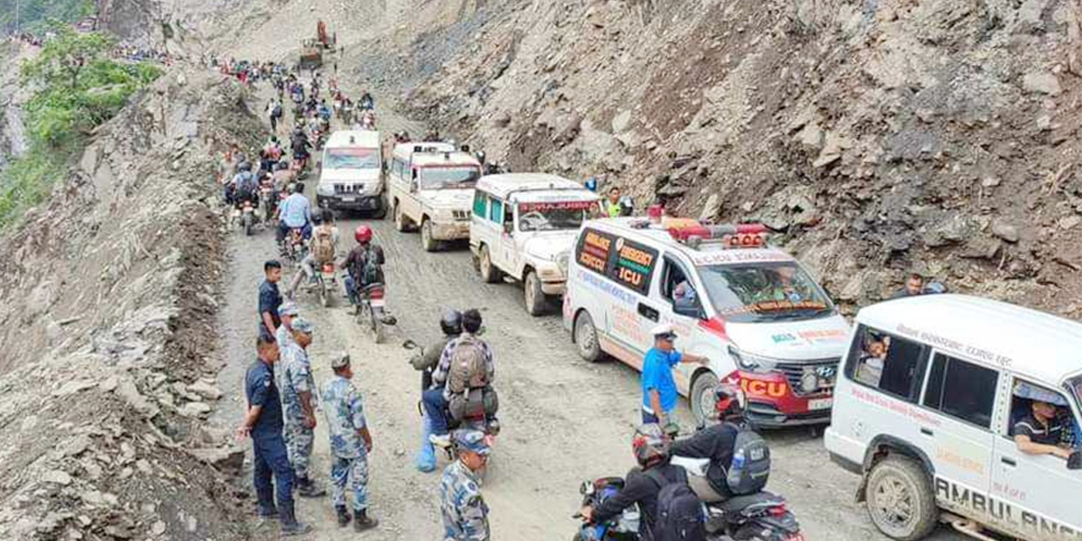 Vehicles prohibited on Narayangadh-Muglin road till Saturday morning