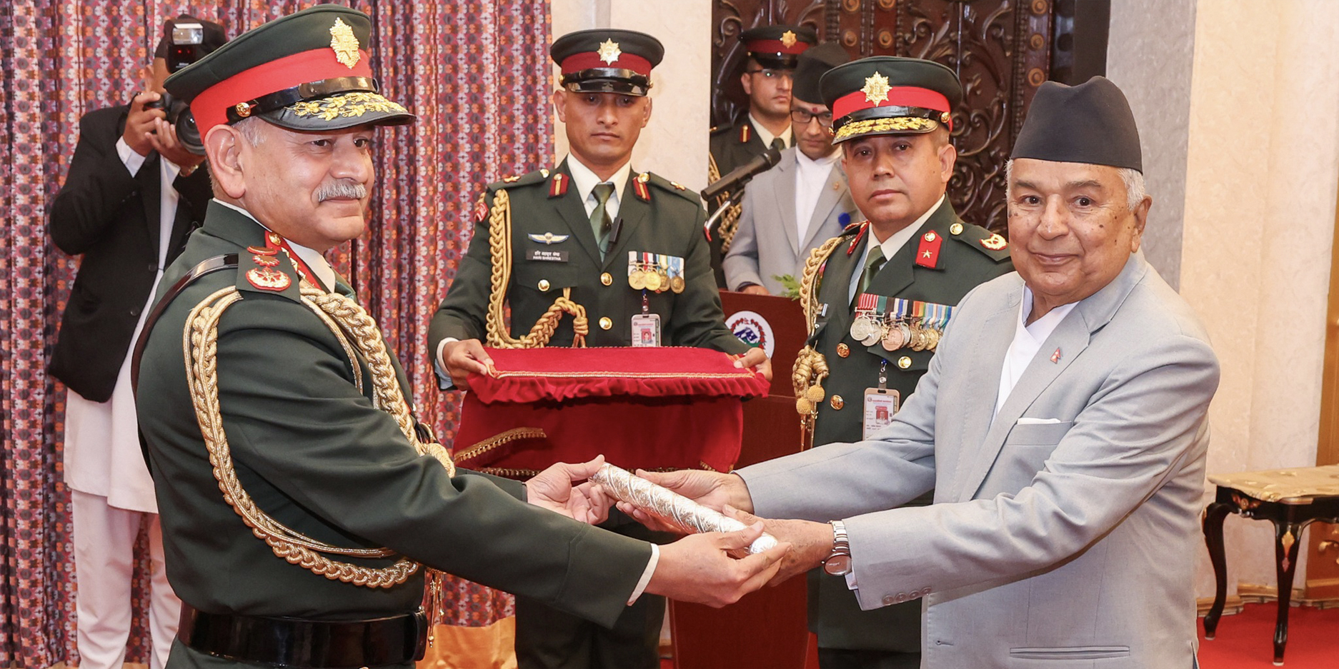 Indian army chief Dwivedi conferred honorary rank of Nepal Army General