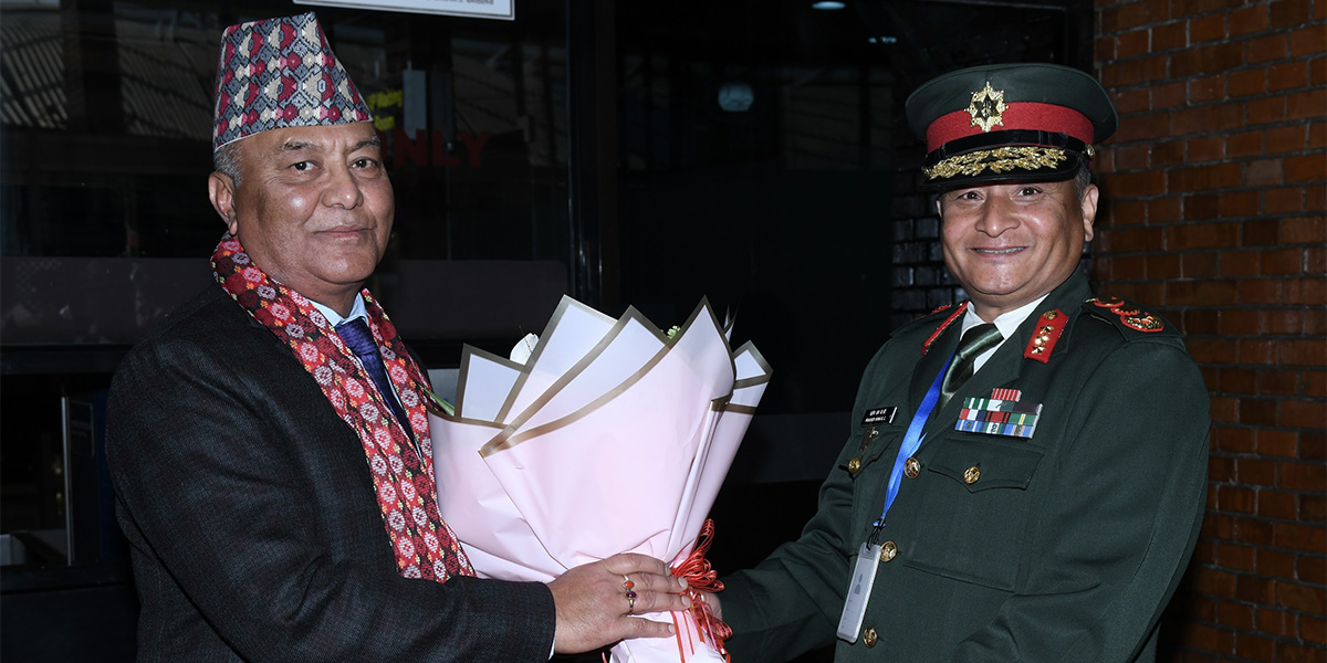 CoAS Sigdel returns home from India visit