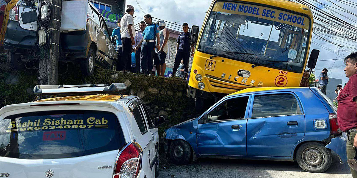 Traffic police intensify school bus inspection in Kathmandu following fatal accidents