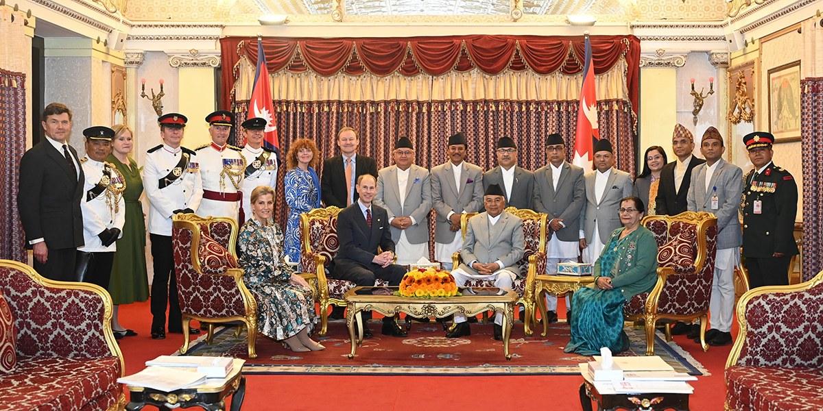 President Paudel, visiting British royals discuss climate change