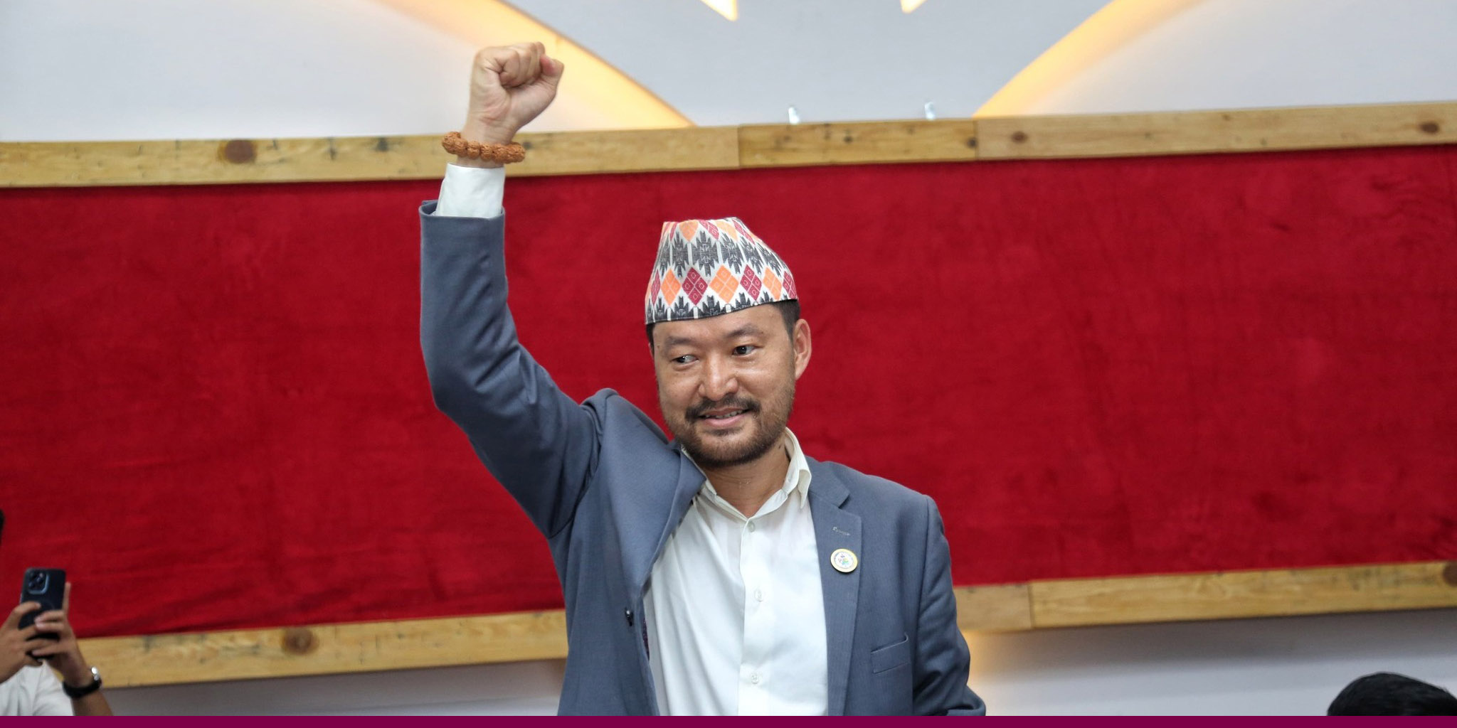 Kshitiz Thebe reelected Youth Association Nepal chairperson