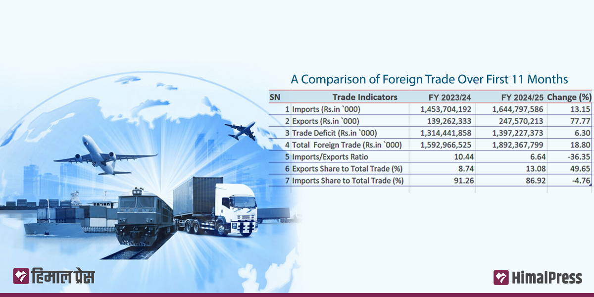 Export surges 77.77% to Rs 247.57 billion in 11 months