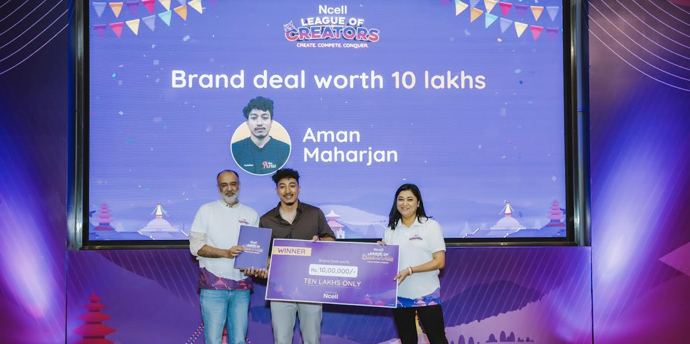 Aman Maharjan wins Ncell brand deal worth Rs 1 million