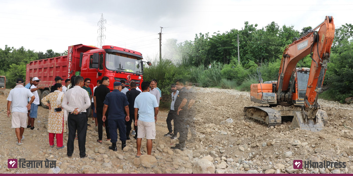 Locals seize excavator, tipper trucks in Satgadhi over illegal river mining