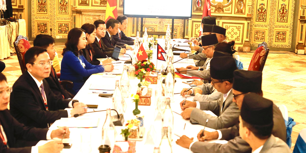 Vice Presidents of Nepal, Vietnam hold delegation level meeting