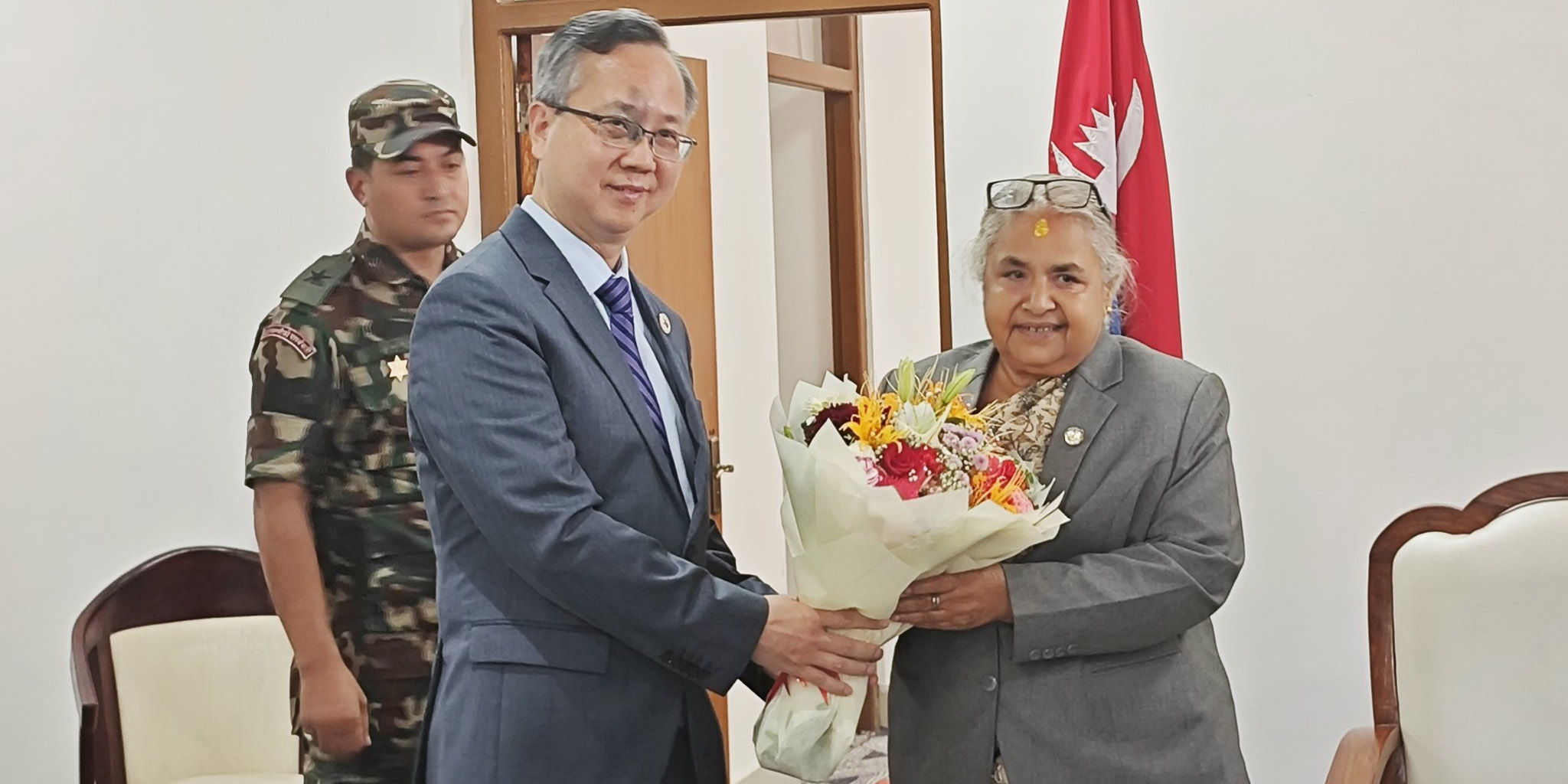 Chinese envoy pays courtesy call on PM Karki
