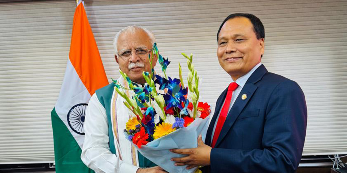 Ghising meets Indian counterpart Khattar in New Delhi