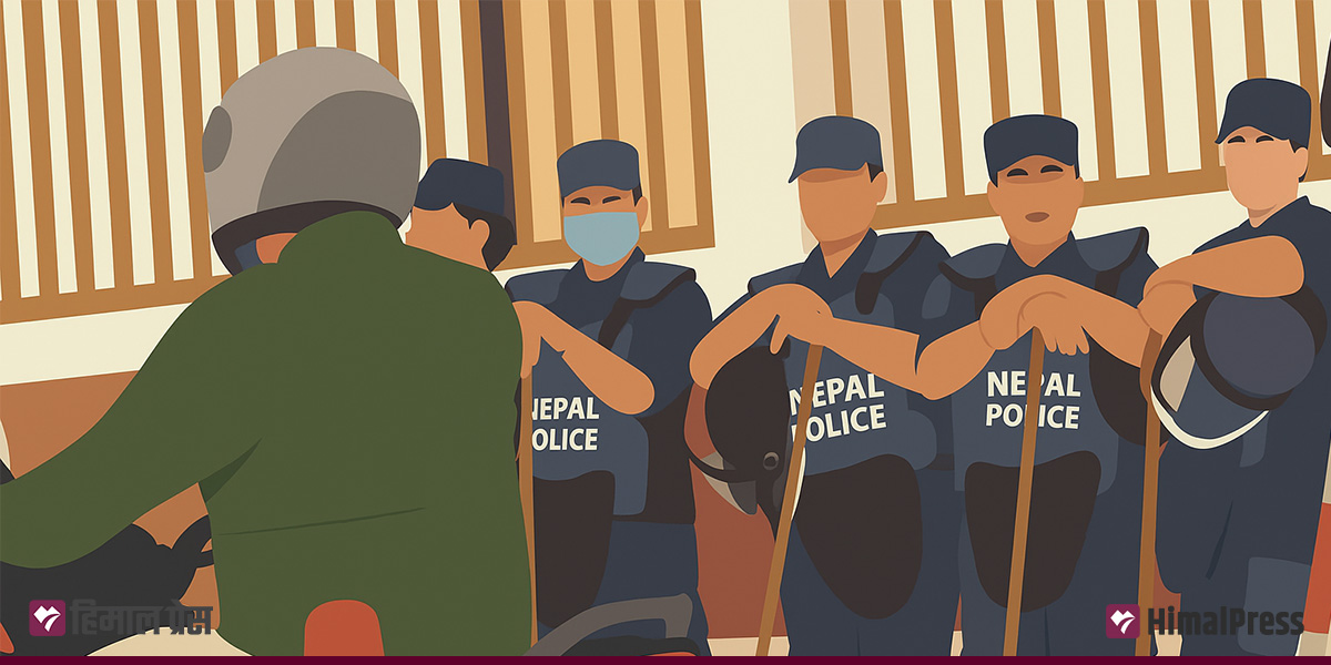 Large number of police personnel deployed in Maitighar-New Baneshwar area