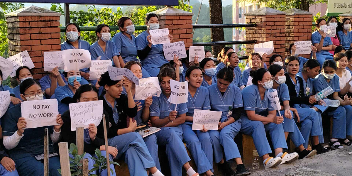 After Manipal, nurses of Gandaki Medical College also launch protest