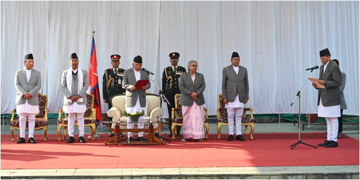 Former Lt General Sharma takes charge of foreign ministry