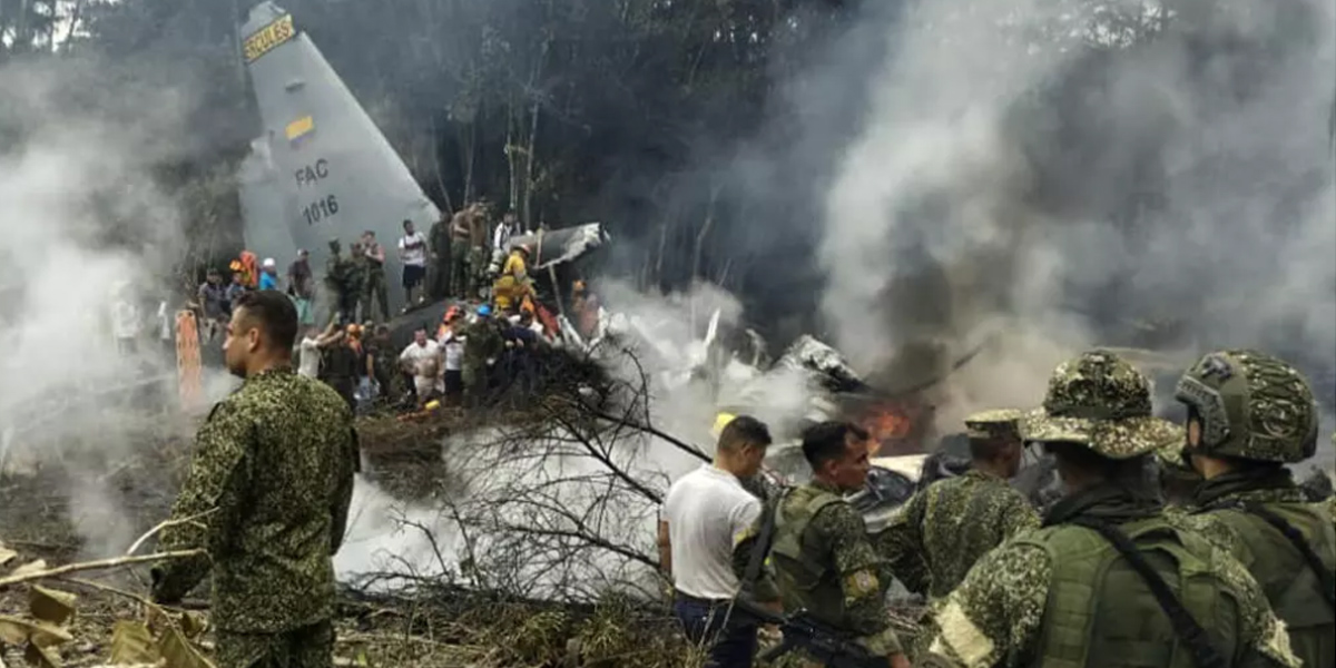 66 dead in Colombian military plane crash