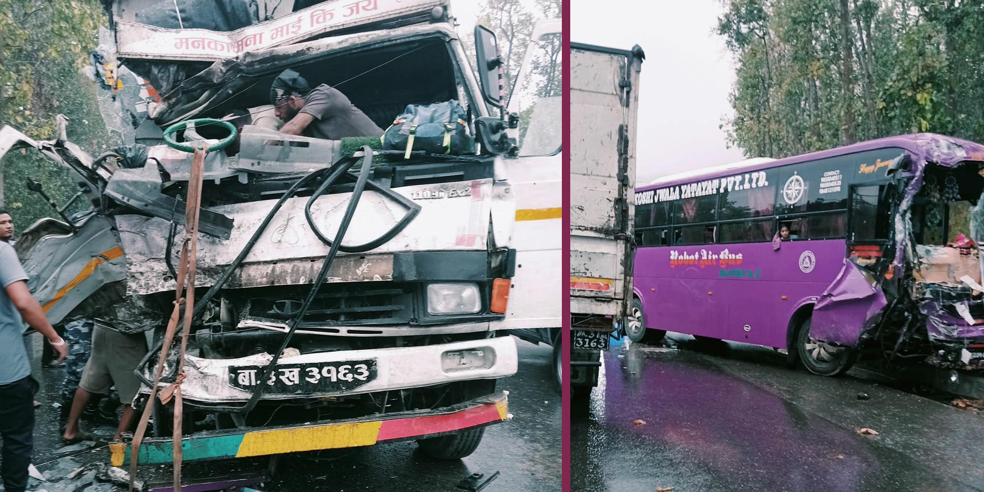 Nine injured as three vehicles collide in Nawalparasi East