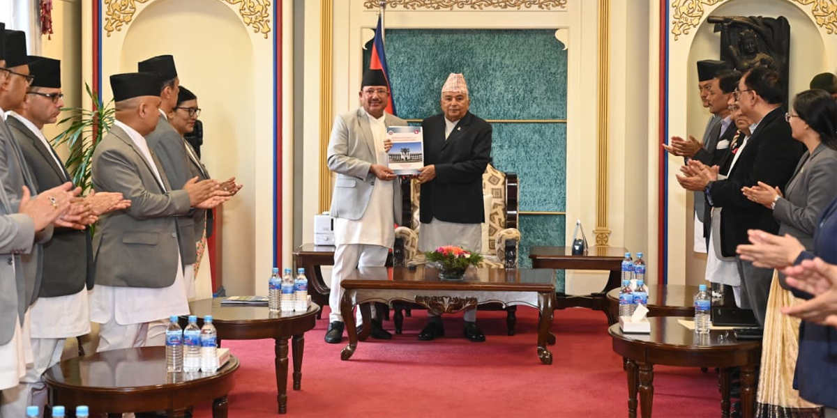 EC submits election report to President Paudel