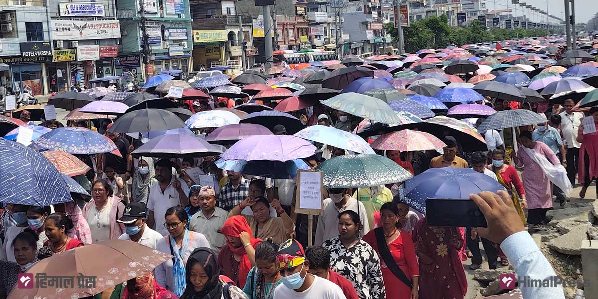 Landless squatters stage protest in Butwal [In Pictures]