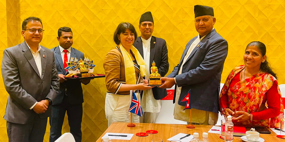 UK Minister Malhotra meets Lumbini Chief Minister Acharya