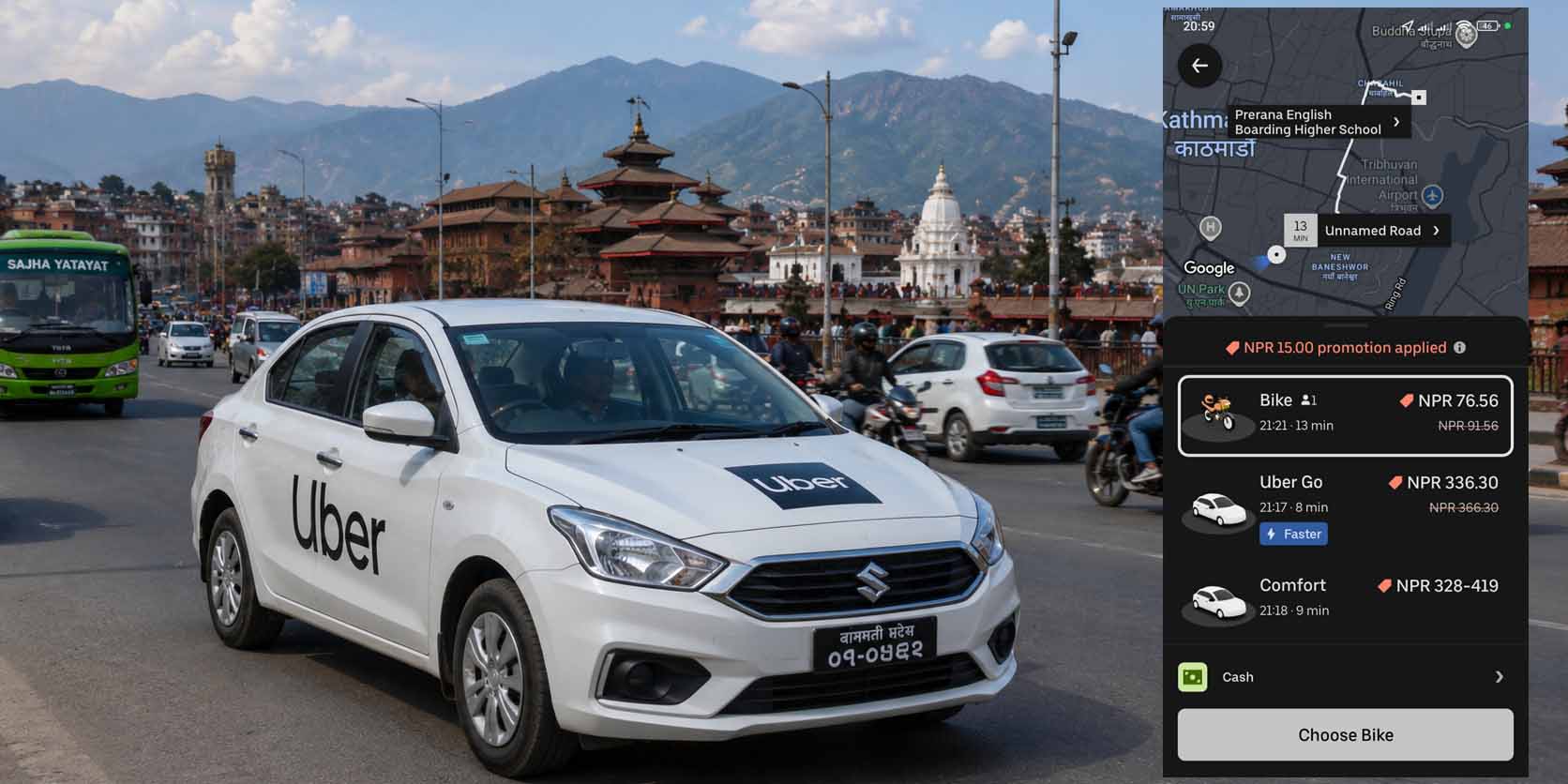 Uber launches services in Kathmandu