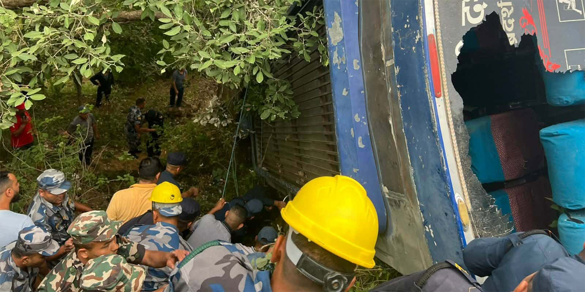 Bus accident in Baitadi kills one, injures 10