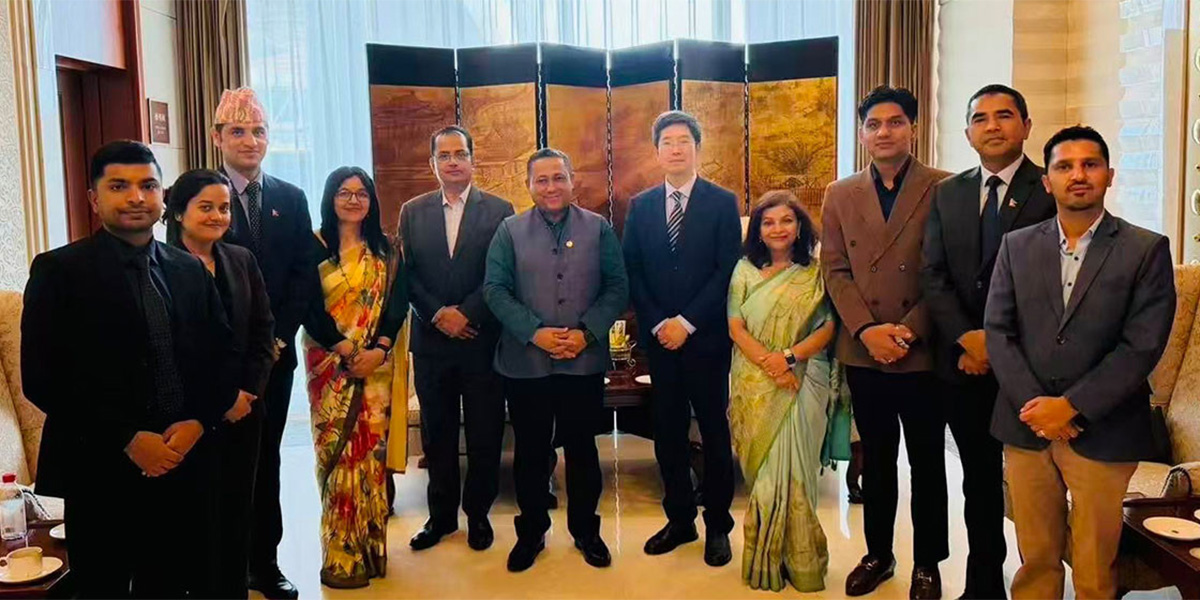 Khanal holding official talks with Chinese counterpart Yi on Monday