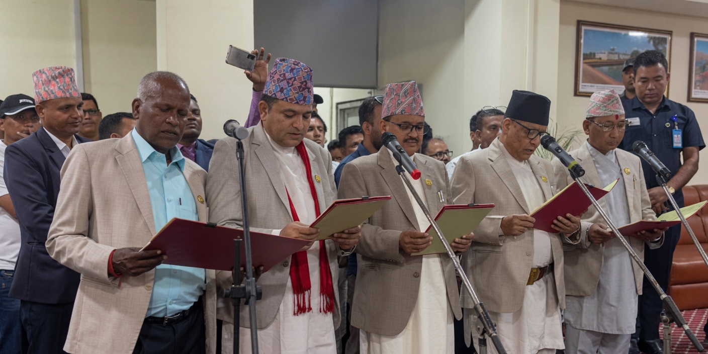 Five new ministers sworn in in Lumbini
