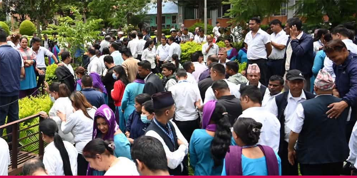 Contract employees continue protest in Singha Durbar