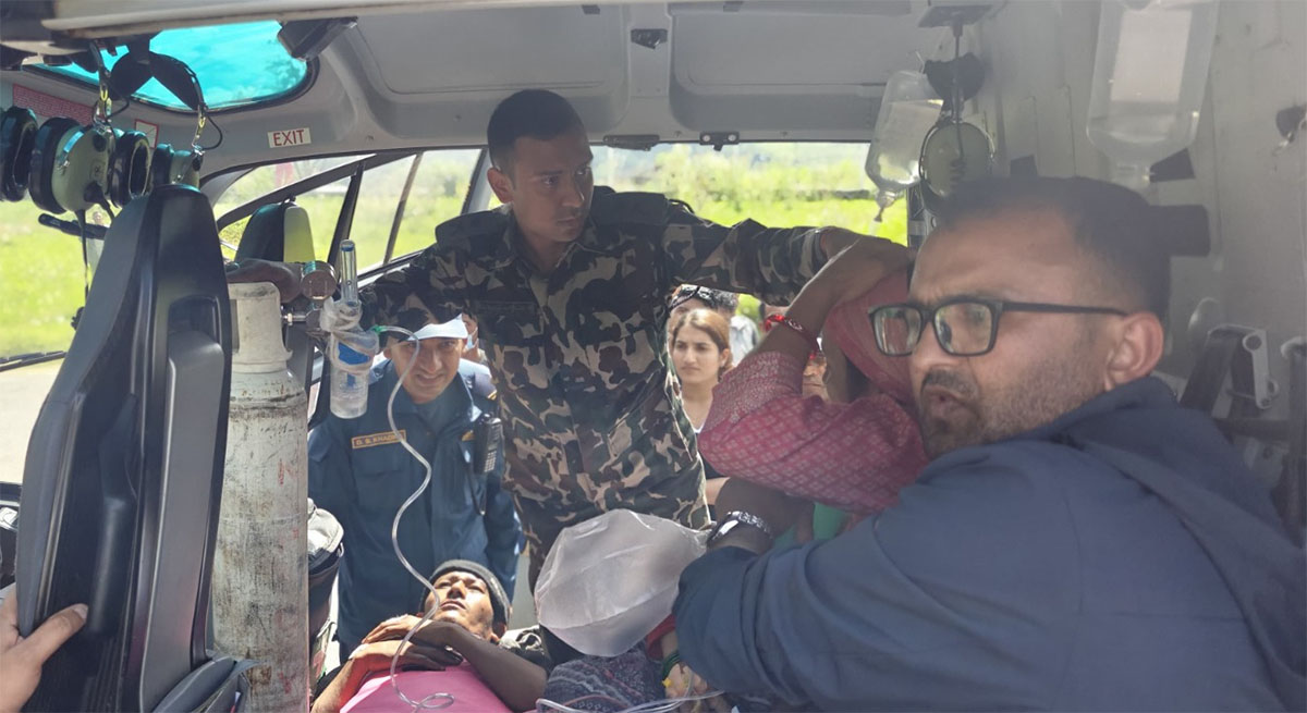 Army airlifts five injured in Bajhang jeep accident to Nepalgunj