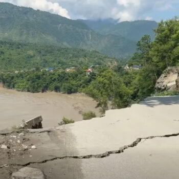 Prithvi Highway disrupted again after road collapses at Krishnabhir