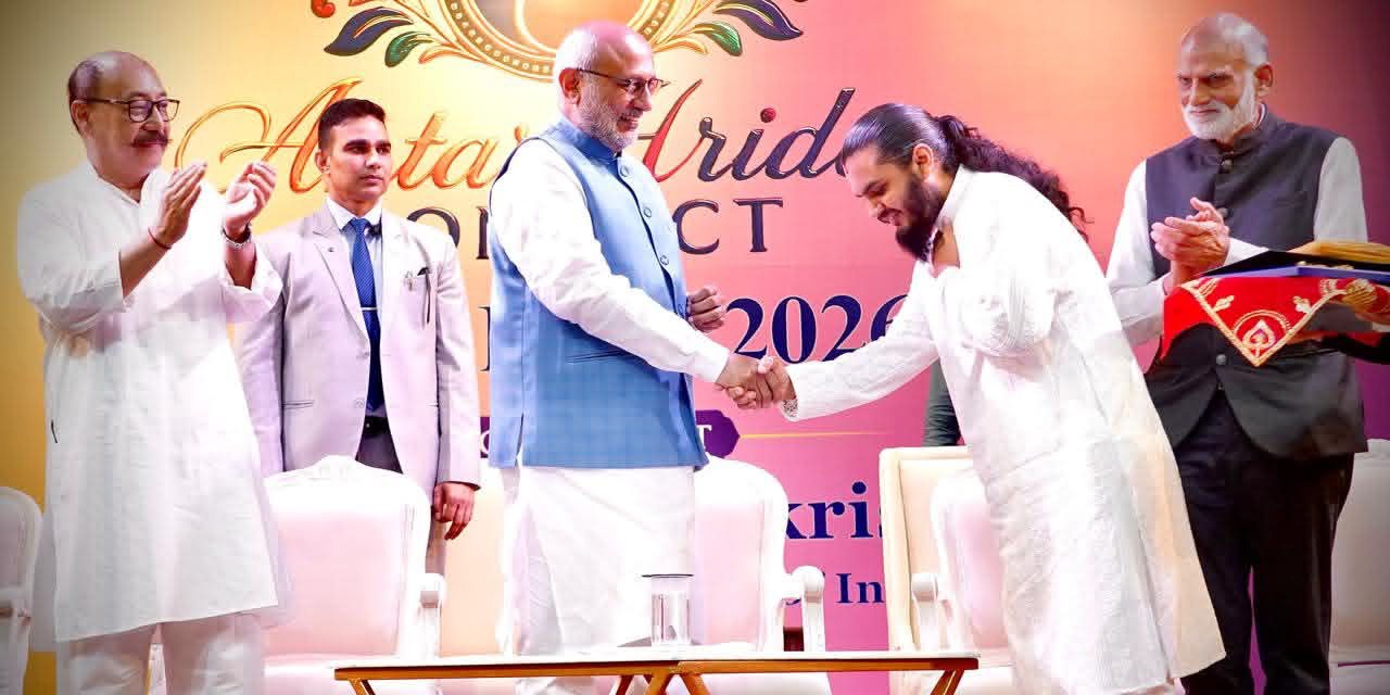 Nepali musician Saurav Sharma honored by Indian Vice President