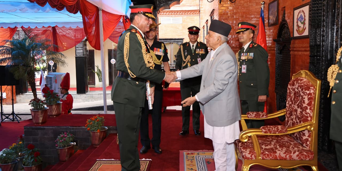 Indian army chief Seth conferred honorary rank of general of Nepali Army