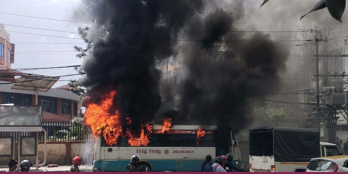 Police disclose identity of Tripureshwar bus fire victim