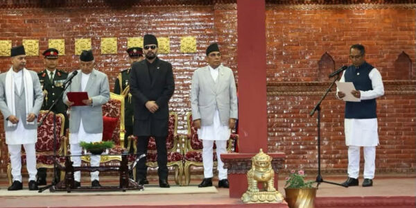 Deepak Kumar Sah sworn in as industry minister